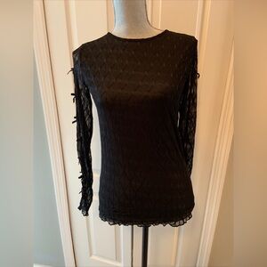 Elegant Black Lace Women's Top